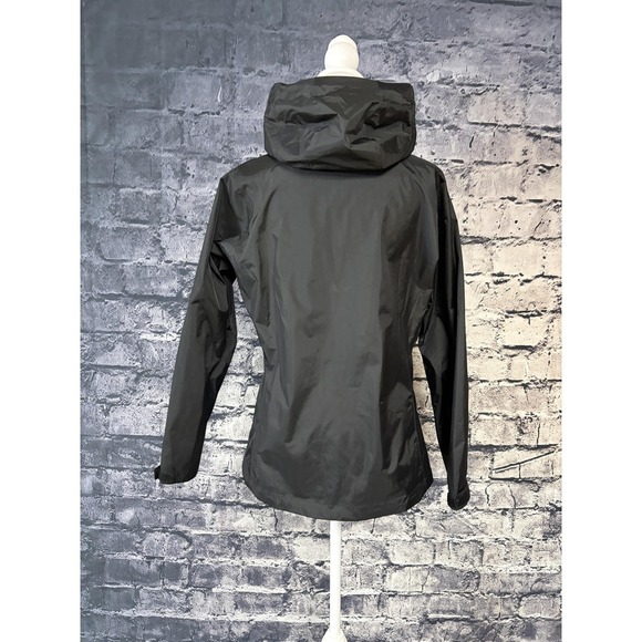 Patagonia Jacket Womens Small Black Torrentshell Rain Hooded RXBAR Logo Nylon - Picture 5 of 16